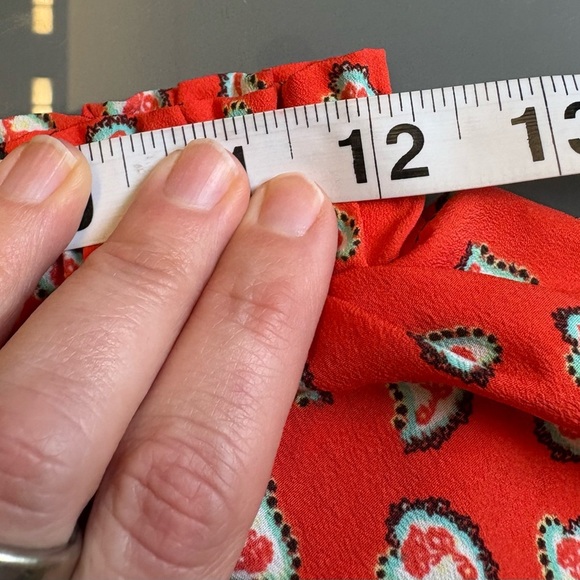 Streetwear Society High Waist Elastic Pull On Boho Red Yellow Shorts women's S - Picture 4 of 7